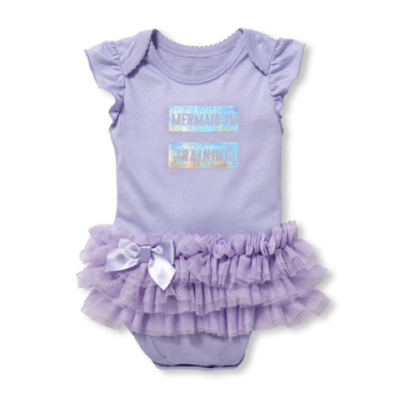 💜 Mermaid In Training Tutu Graphic Bodysuit